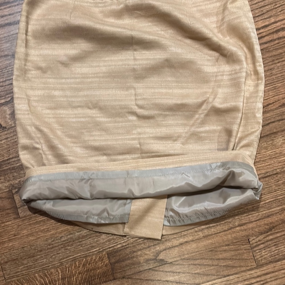 Anne Klein Tan Buttoned Pencil Skirt - Picture 5 of 6